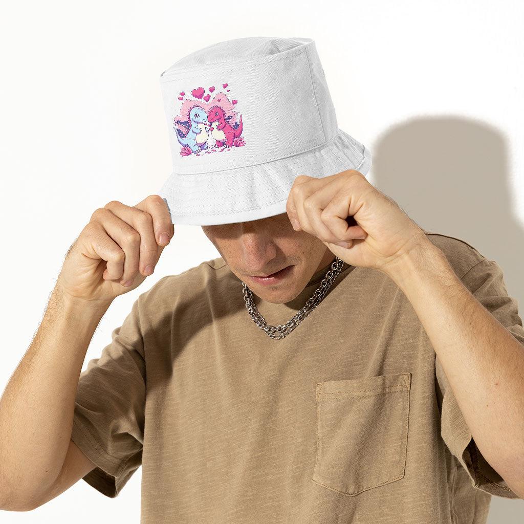 Dinosaur Bucket Hat - Love Hat - Printed Bucket Hat - MRSLM