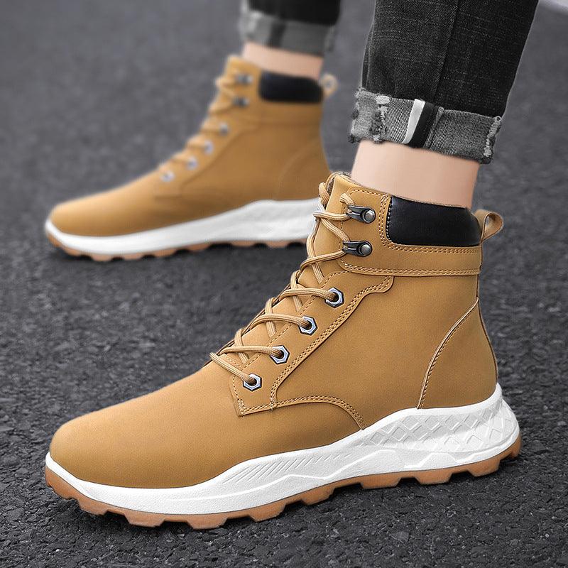 Rhubarb Casual Leather Boots Retro Tooling Ankle - MRSLM