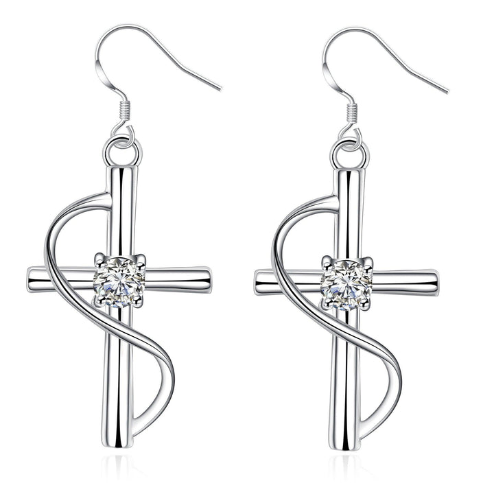 2018 New Cross-border Popular Elongated Cross Earrings - MRSLM