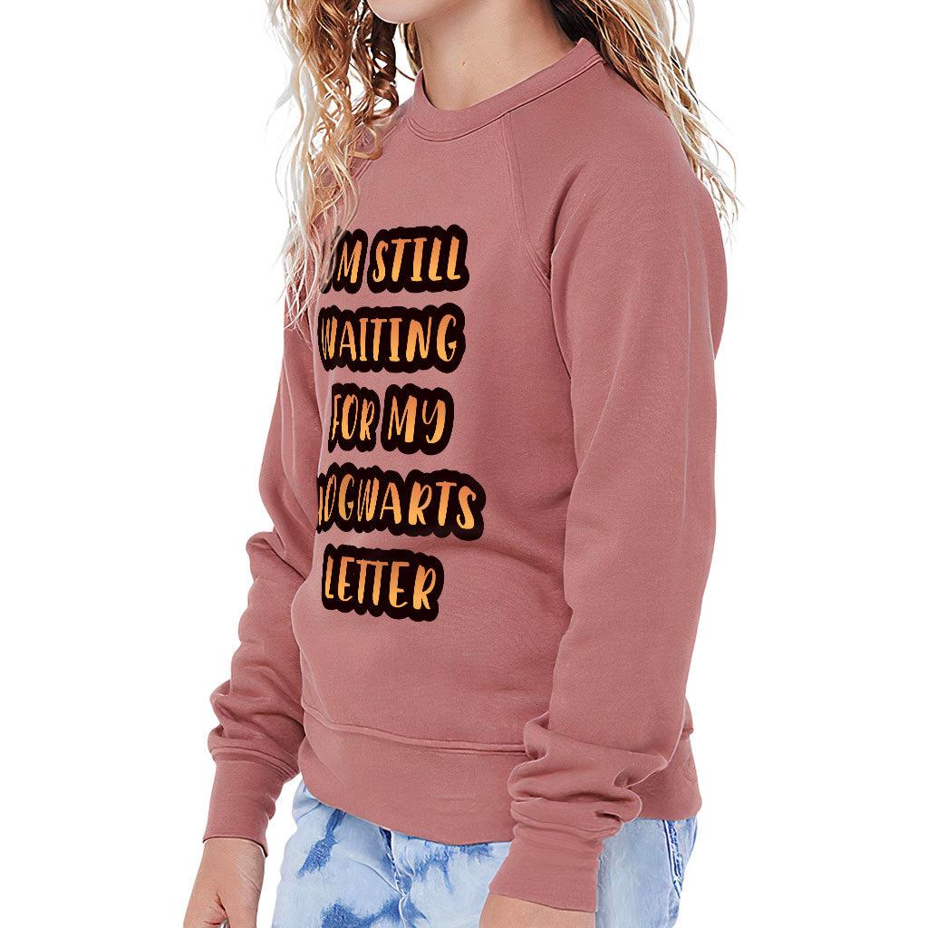 Waiting for My Letter from Hogwarts Kids' Raglan Sweatshirt - Trendy Sponge Fleece Sweatshirt - Printed Sweatshirt - MRSLM