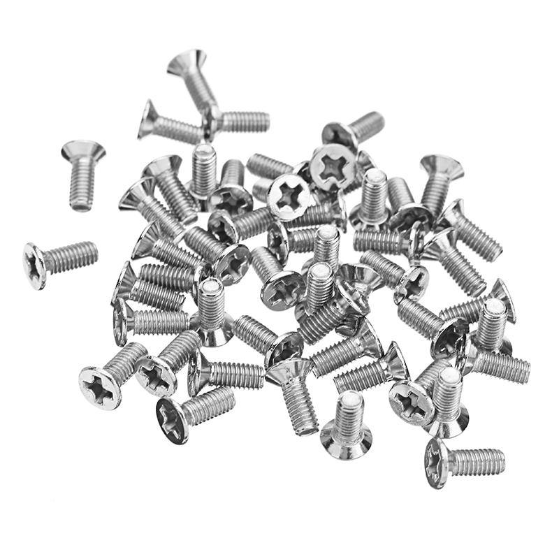 Suleve™ M3SP1 50Pcs M3 Stainless Steel Phillips Flat Head Countersunk Machine Screw 4-12mm Length - MRSLM