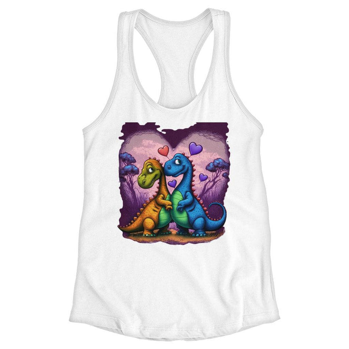 Love Racerback Tank - Dinosaur Tank - Colorful Workout Tank - MRSLM