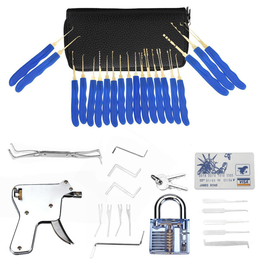 40Pcs Training Unlock Tool Skill Set 15-Piece Unlocking Lock Picks Set Key - MRSLM