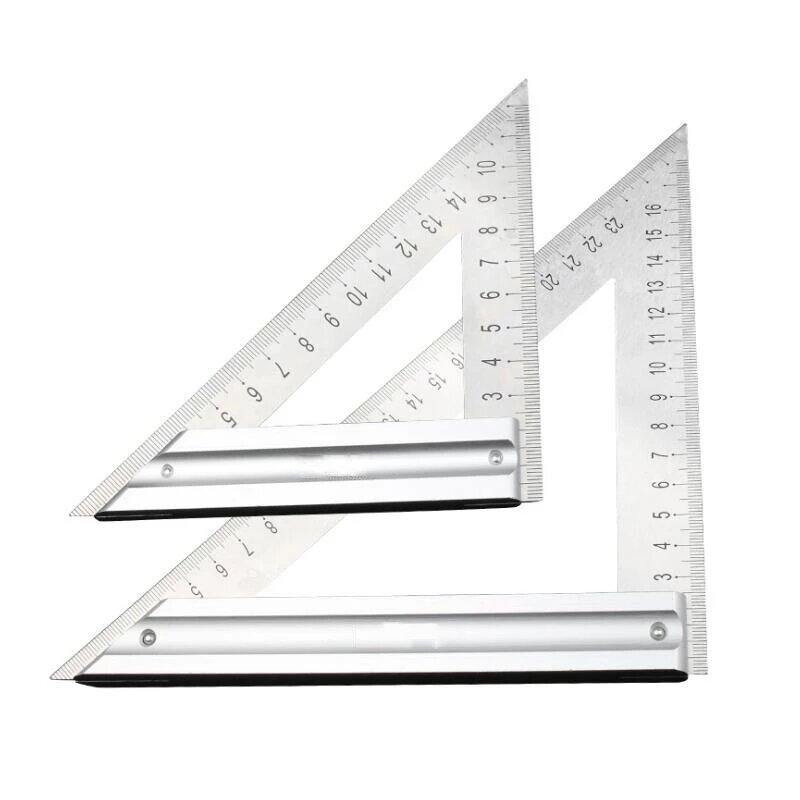 Greener 90 Degree Square Ruler Triangle Ruler Stainless Steel Multi-Function Triangle Board Woodworking Protractor Measuring Instrument - MRSLM