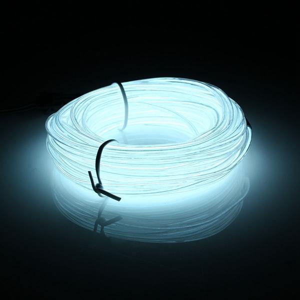 10M EL LED Flexible Soft Tube Wire Neon Glow Car Rope Strip Light Xmas Decor DC12V - MRSLM