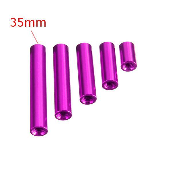 Suleve™ M3AR8 M3 Aluminum Alloy Standoff Studs 10-35mm Purple Round PCB Board Standoffs 10pcs - MRSLM