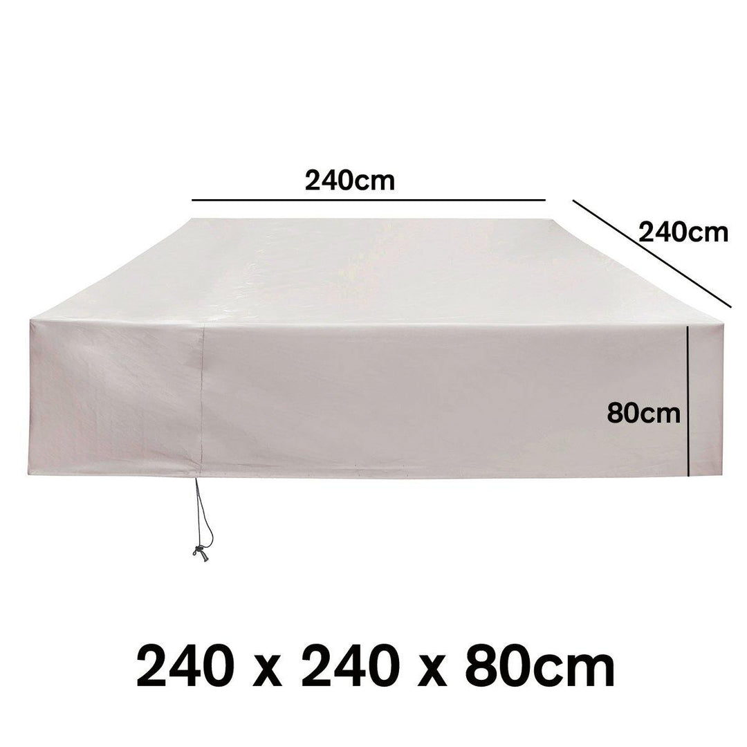 220-250cm Waterproof Outdoor Patio Garden Furniture UV Rain Snow Cover Table Mat - MRSLM