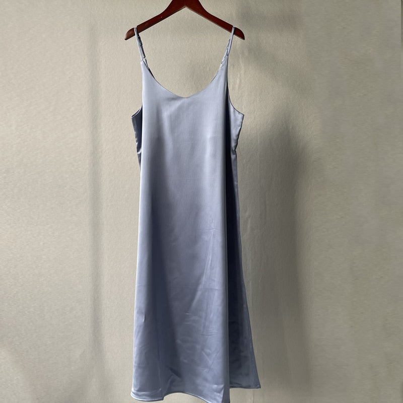 Women's Basic Satin Dress