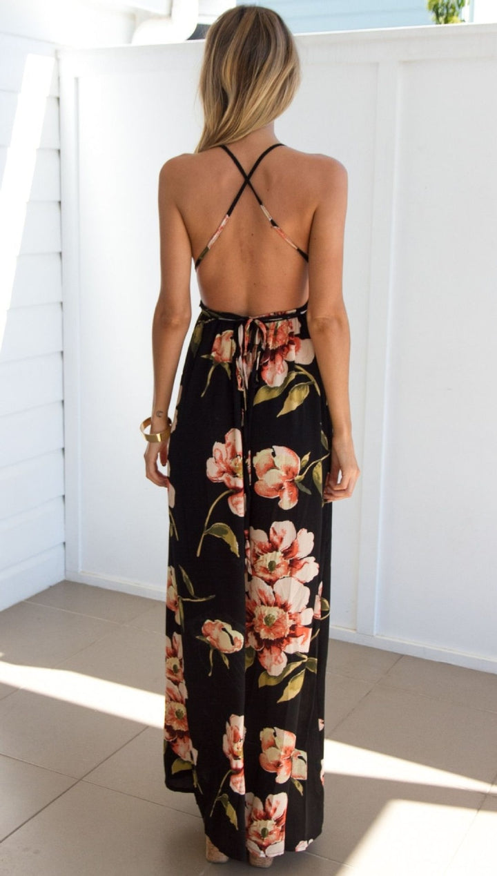 Backless Long Summer Dress