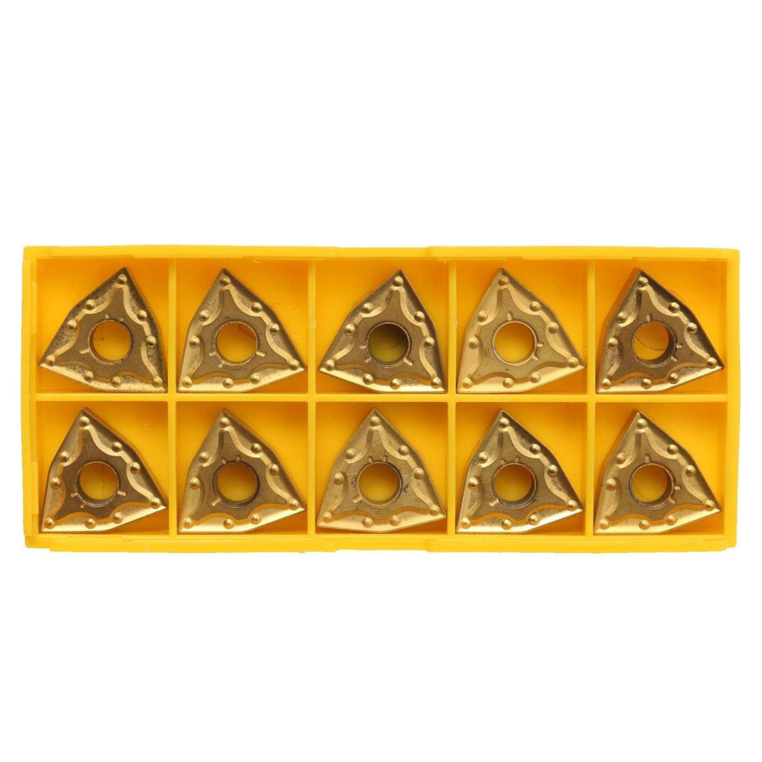 Drillpro 10pcs WNMG080404 Carbide Insert For Threading Lathe Turning Tool Holder - MRSLM