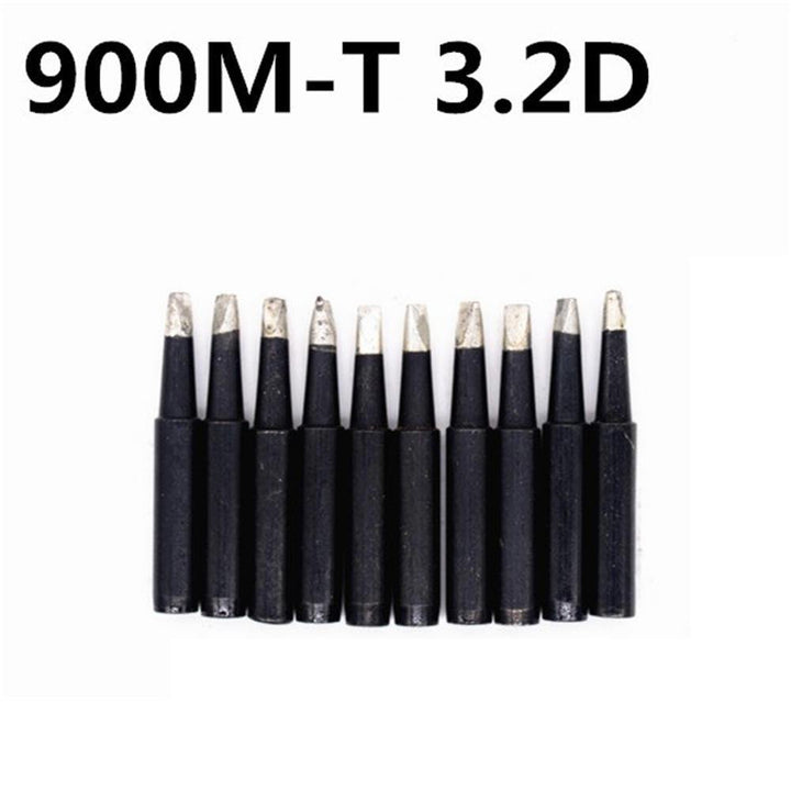 10pcs Black 936 Soldering Iron Tips 900M-T Edition Horseshoe Flat for Hakko Soldering Rework Station - MRSLM