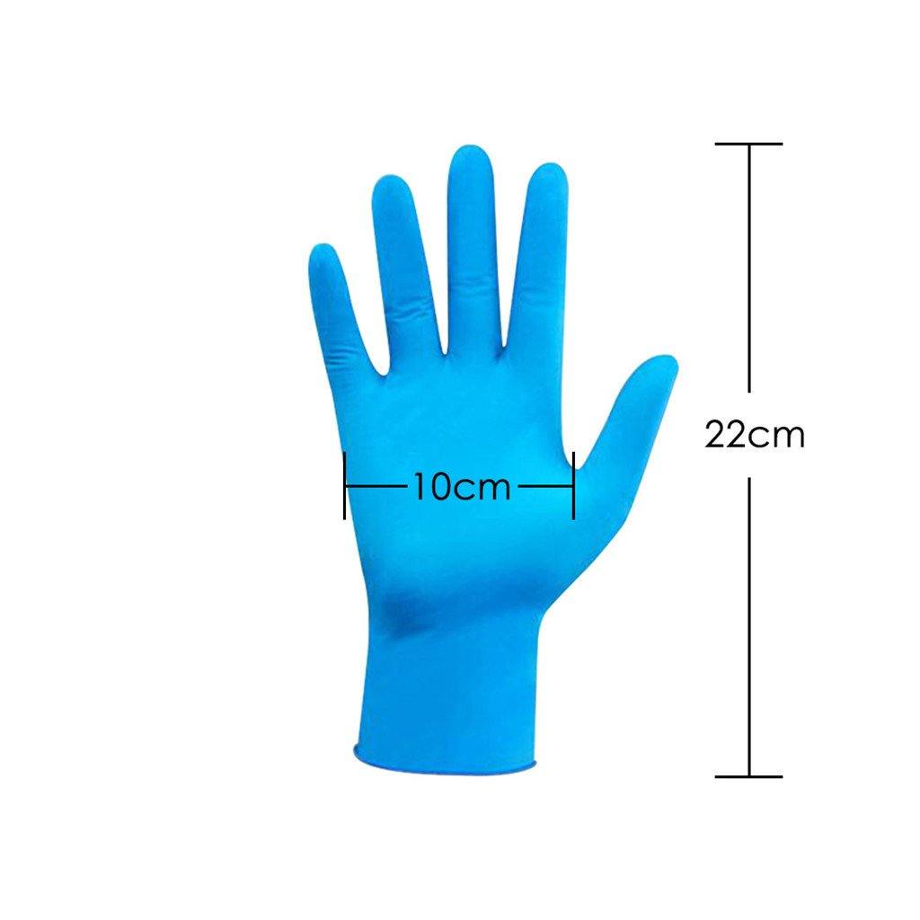 100PCS/Set Blue Latex Gloves Waterproof Nitrile Gloves Disposable Glove Rubber Gloves Kitchen Cooking Gloves Cleaning Gloves - MRSLM