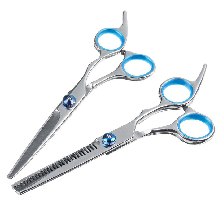 6Pcs Pet Dog Cat Grooming Scissors Set Straight Curved Thinning Shears Kit - MRSLM