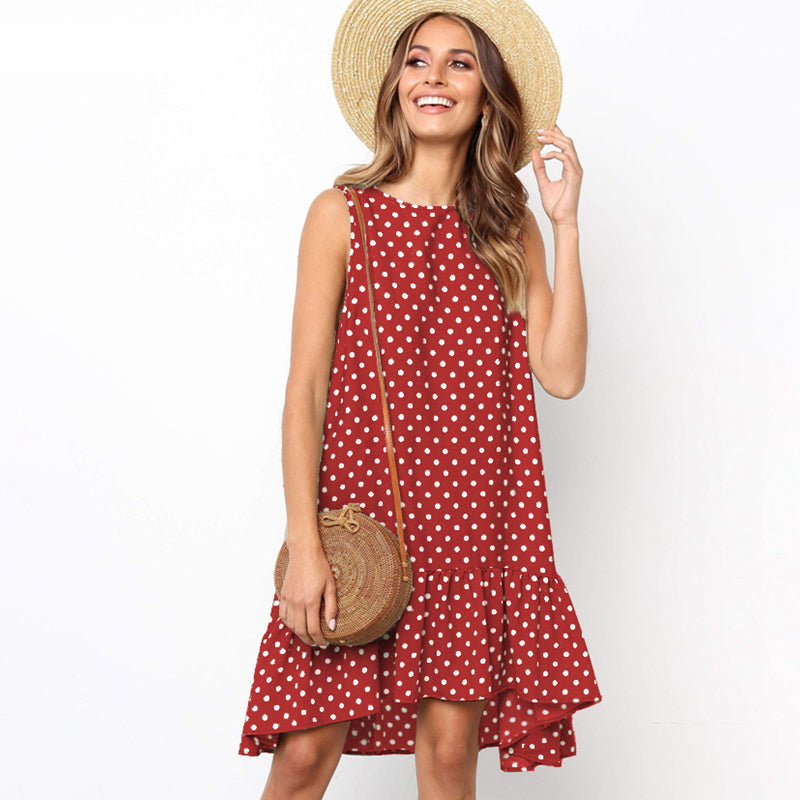 Women's Polka Dot Chiffon Dress