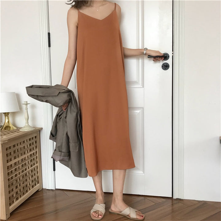 Women's Loose Sleeveless Maxi Dress