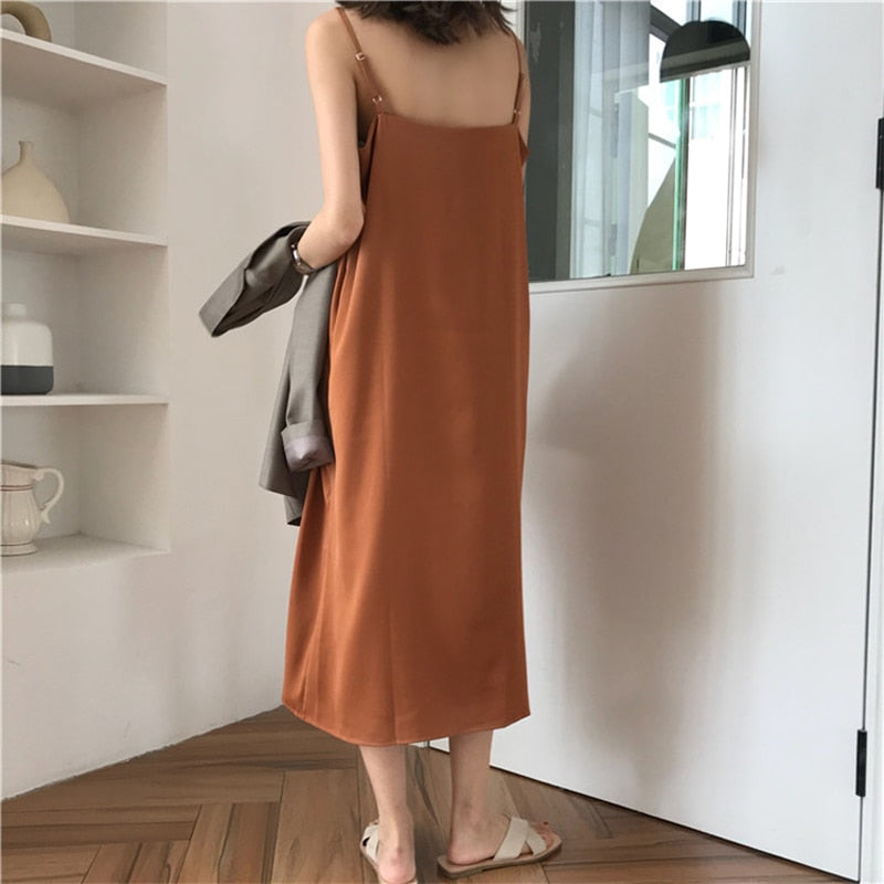 Women's Loose Sleeveless Maxi Dress