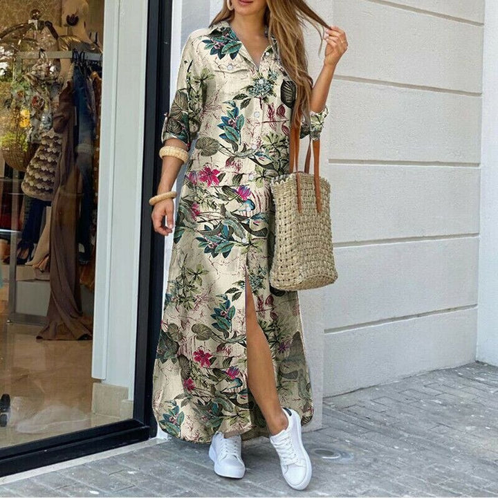 Women's Summer Maxi Shirt Dress