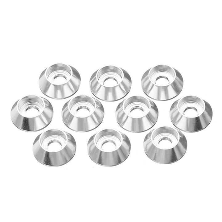 Suleve™ M4AN6 10Pcs M4 Cup Head Hex Screw Gasket Washer Nuts Aluminum Alloy Multicolor Optional - MRSLM