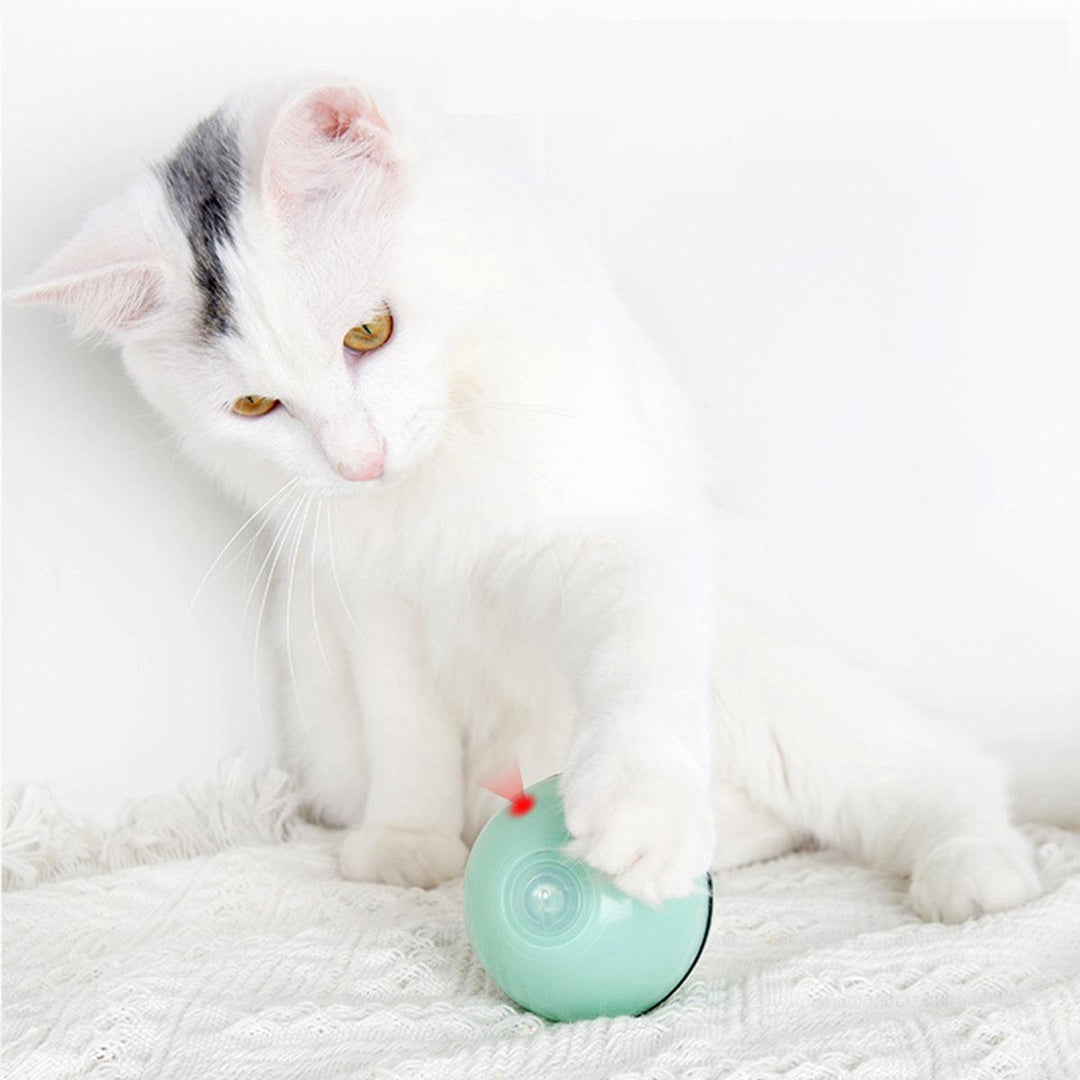 Smart Interactive Pet Toys LED Luminous Ball USB Charging Smart Cat Toy Automatic 360 Degree Self Rolling Balls - MRSLM