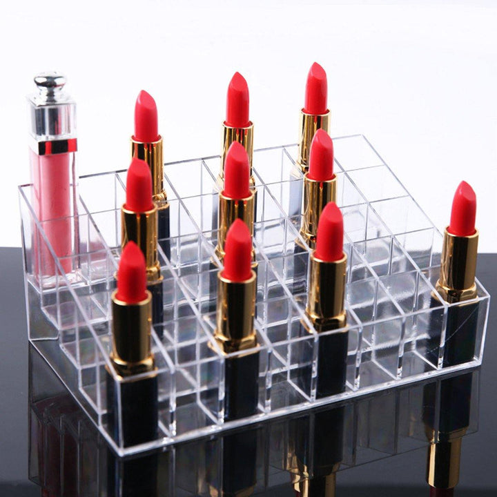 40 Clear Acrylic Lipstick Holder Stand Display Cosmetic Makeup Case Acrylic Cosmetic Organizer - MRSLM