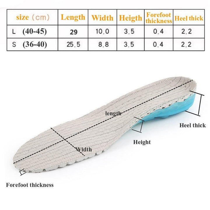 Spring Silicone Orthopedic Arch Support Insoles Inserts Flat Feet Orthotic Shoes Sole Insoles Plantar Fasciitis - MRSLM