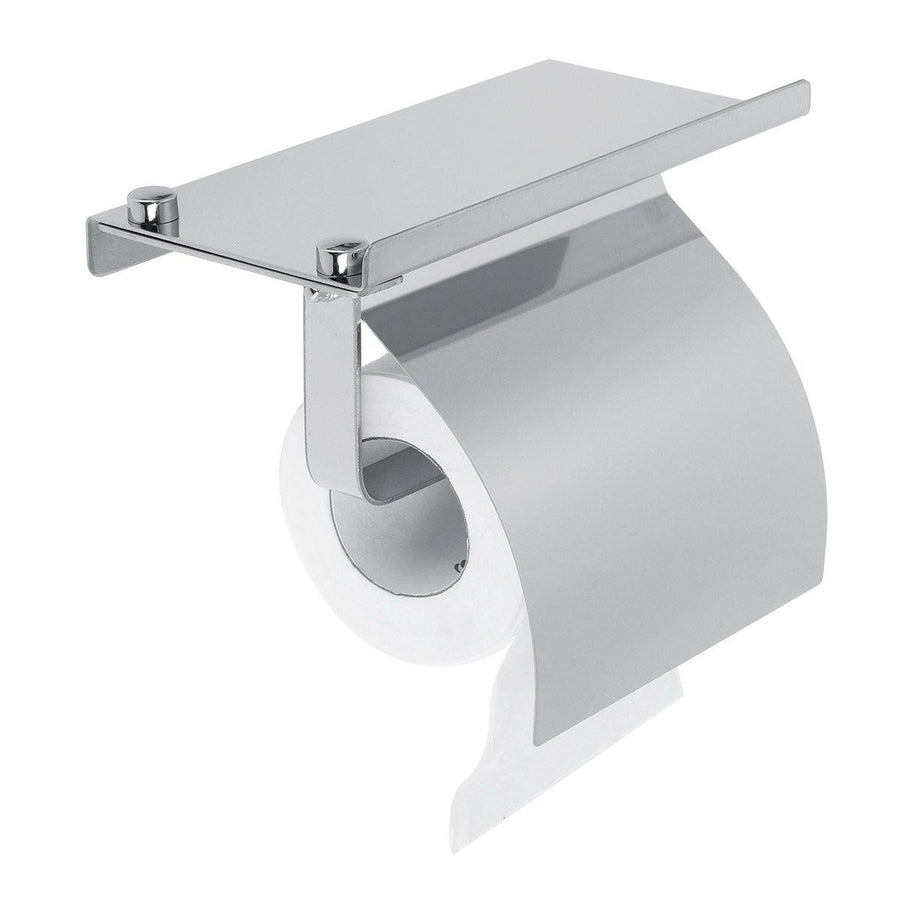 Stainless Steel Toilet Roll Paper Holder Phone Shelf Rack Tissue Stand - MRSLM