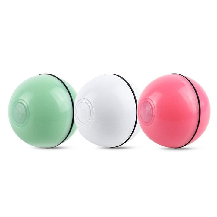 Smart Interactive Pet Toys LED Luminous Ball USB Charging Smart Cat Toy Automatic 360 Degree Self Rolling Balls - MRSLM