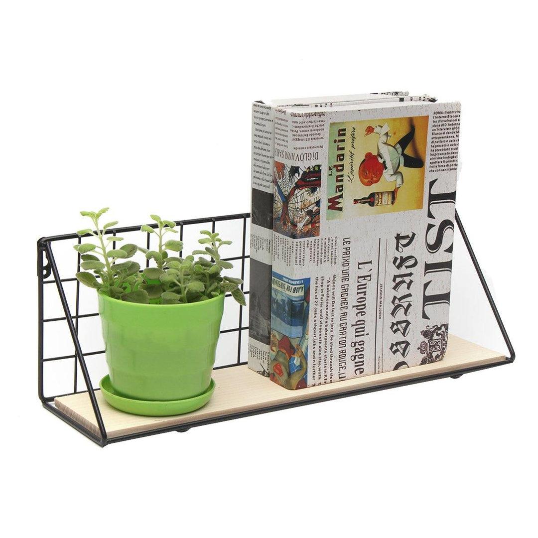 Wall Hanging Shelf Industrial Modern Storage Shelf Rack Flower Hallway Home Shelf Bracket - MRSLM