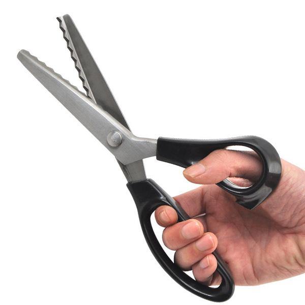 Pinking Shears Scissors Sewing Craft Upholstery Tailor Zig Zag Tool - MRSLM