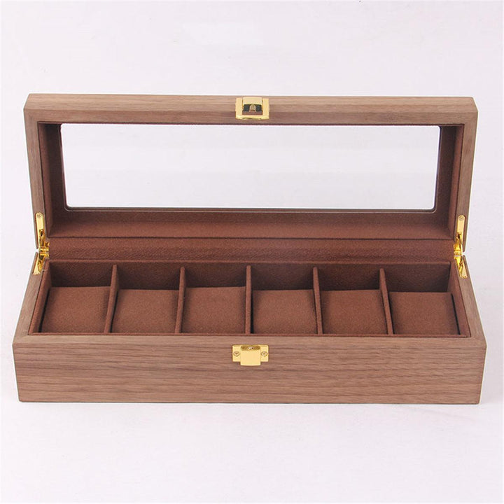 6/10/12 Slots Solid Wooden Watch Box Display Organizer Jewelry Storage Case - MRSLM