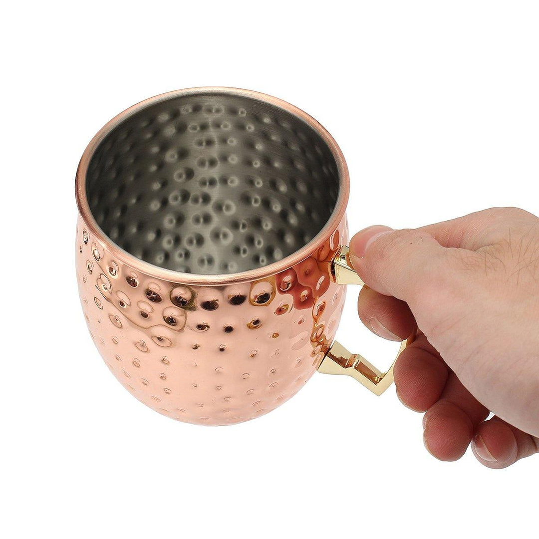 530ml 18oz Coffee Mug Cocktail Copper Cup Cup Drinking Hammered Copper Brass Steel Cup - MRSLM