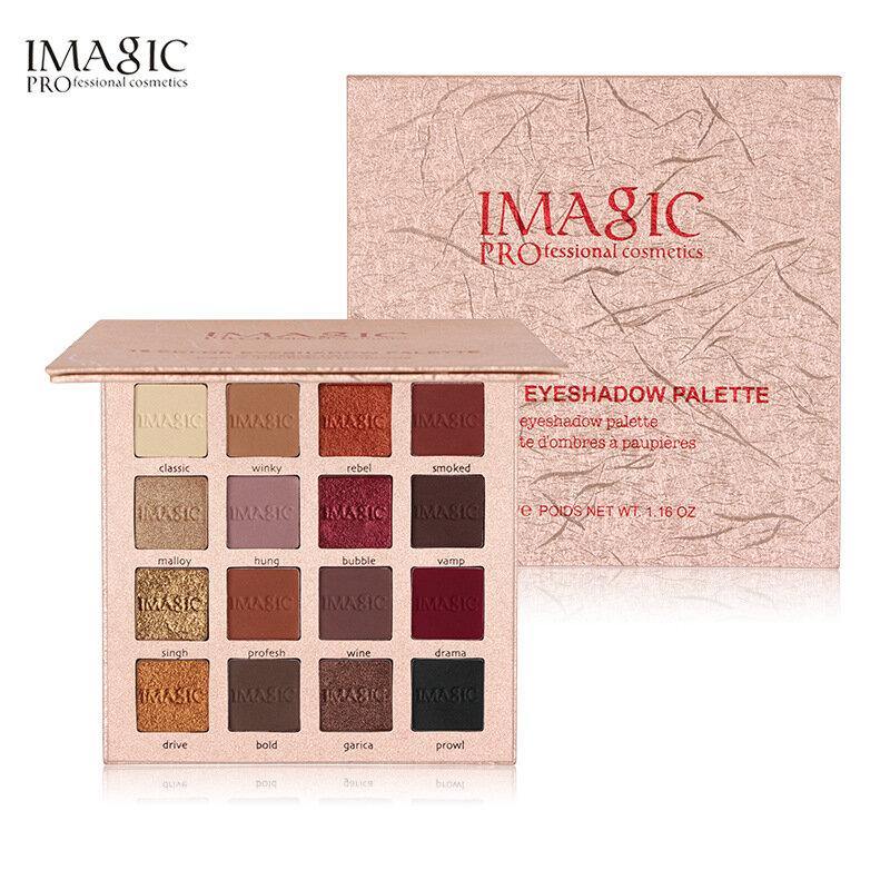 IMAGIC Charming Glitter Eyeshadow 16Colors Nude Matte Shimmer Eyeshadow Palette - MRSLM