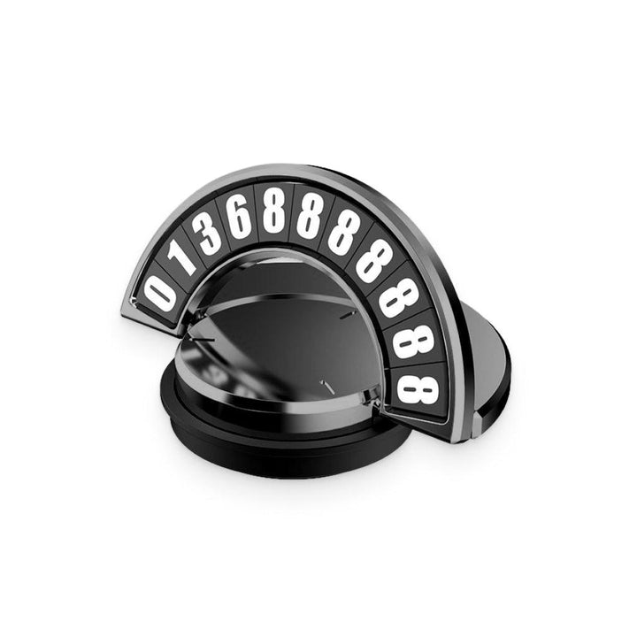 Black Titanium Phone Number Placard - MRSLM