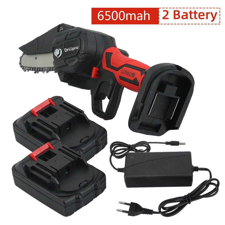 Drillpro 550W 4 inch Electric Chain Saw Woodworking Wood Cutter W/ 1pc/2pcs Battery - MRSLM