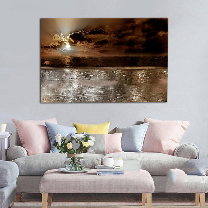 40*120/45*135cm Canvas Unframed Wall Painting Sea Sunset Hanging Pictures Modern Home Wall Decoration Supplies - MRSLM