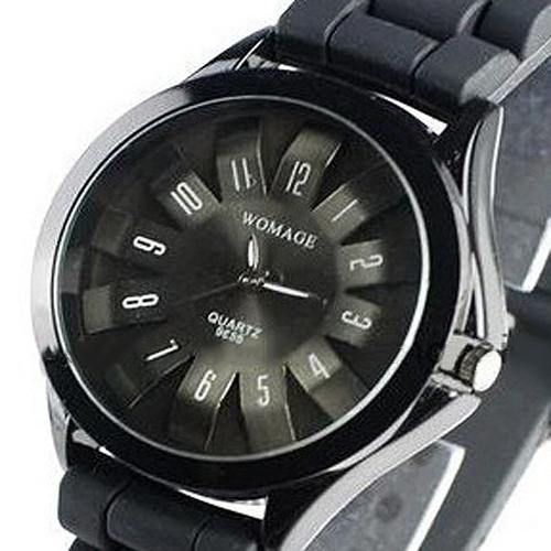 Unisex Fashion Silicone Strap Arabic Numerals Quartz Sports Jelly Wrist Watch - MRSLM