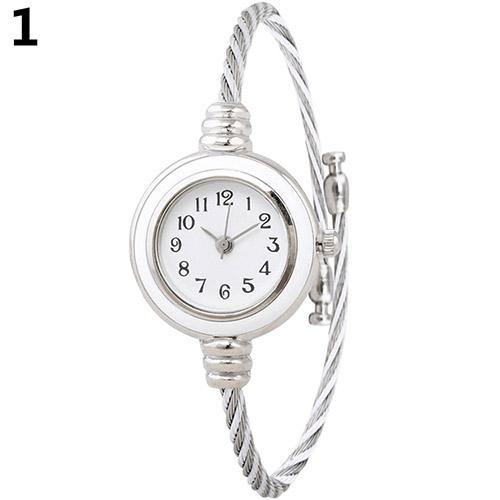 Women's Fashion Casual Steel Wire Quartz Analog Bracelet Bangle Wrist Watch - MRSLM