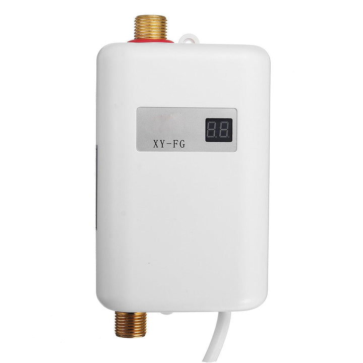 220V 3.8KW LCD Electric Tankless Instant Hot Water Heater for Bathroom Kitchen - MRSLM