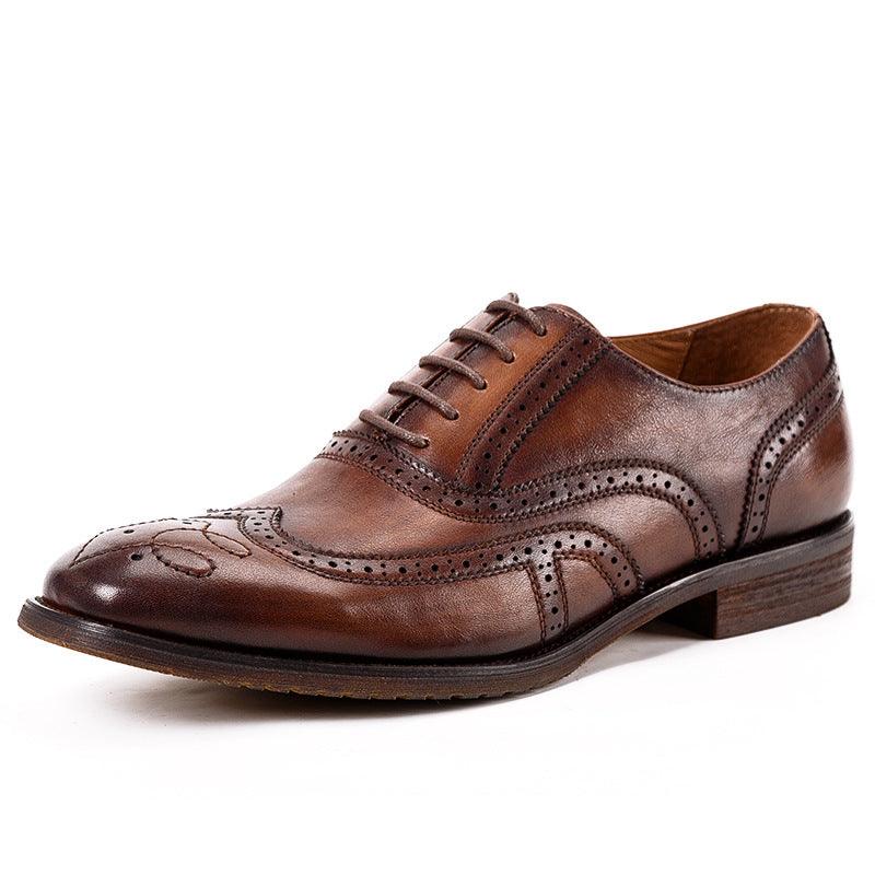 British Bullock Carved Fashionable Oxford Shoes - MRSLM