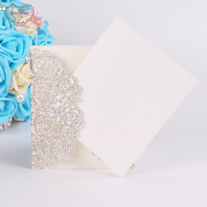 Glitter Invitation Cards 50 Pcs Set