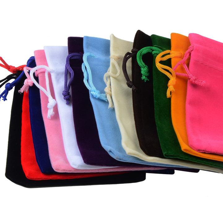 Colorful Velvet Jewelry Bags (10pcs/Set)