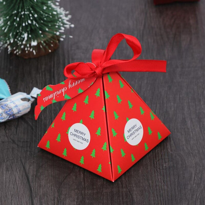 Triangle Shaped Christmas Gift Box 10 Pcs Set