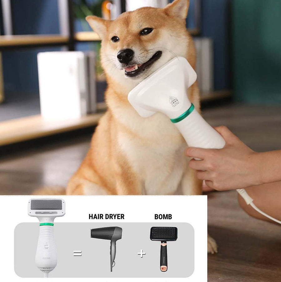 2 in 1 Pet Drying Brush Pet Hair Dryer Comb - MRSLM