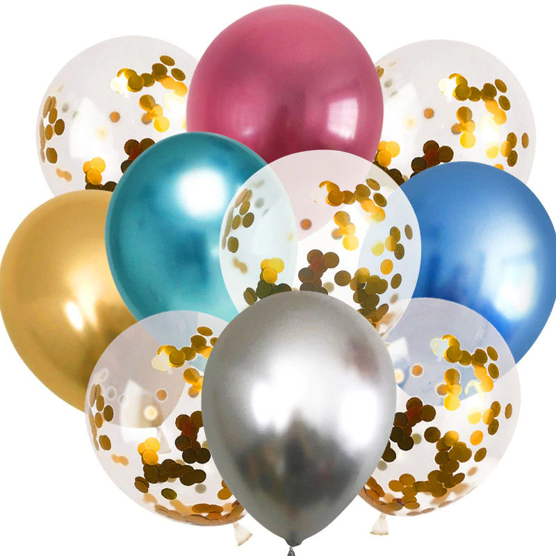 Metallic Balloons for Party 10 Pcs Set