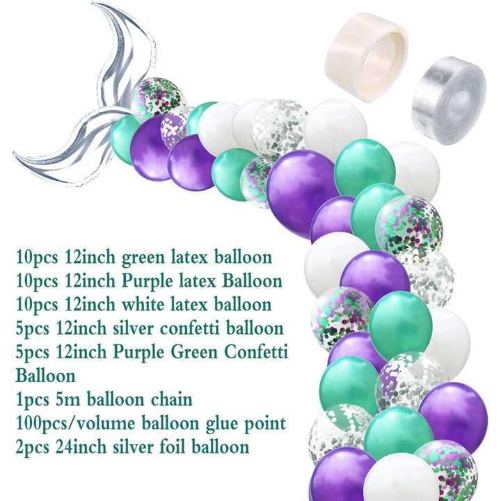 Little Mermaid Party Decorations Supplies Set, 42 Pcs