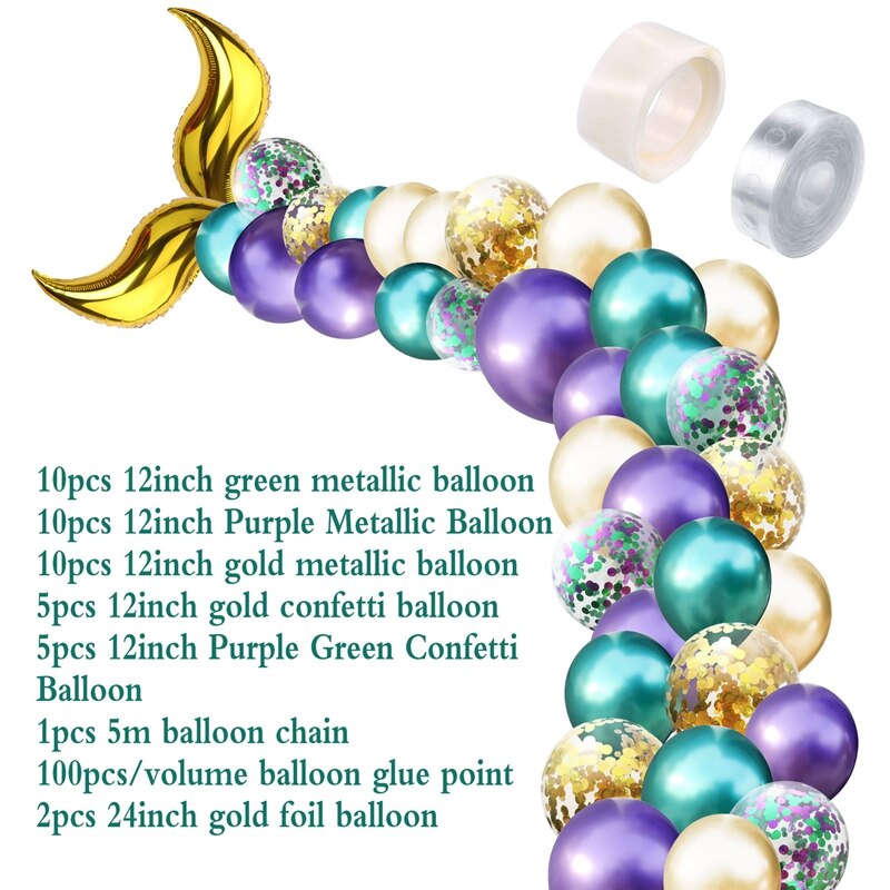 Little Mermaid Party Decorations Supplies Set, 42 Pcs