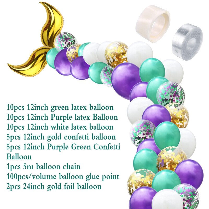 Little Mermaid Party Decorations Supplies Set, 42 Pcs