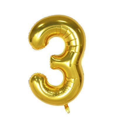 Number Shaped Foil Balloons for Birthday Party