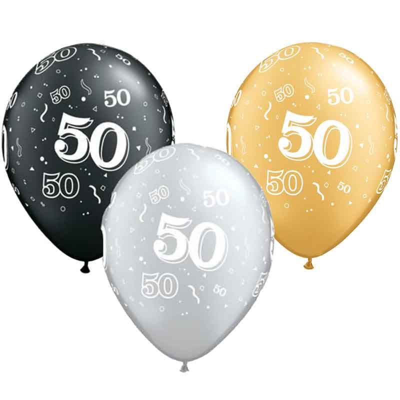 Latex Balloons for 50th Birthday Party