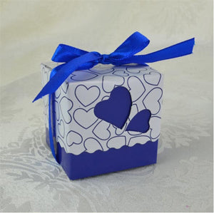 Colorful Love Heart Gift Candy Boxes with Ribbon